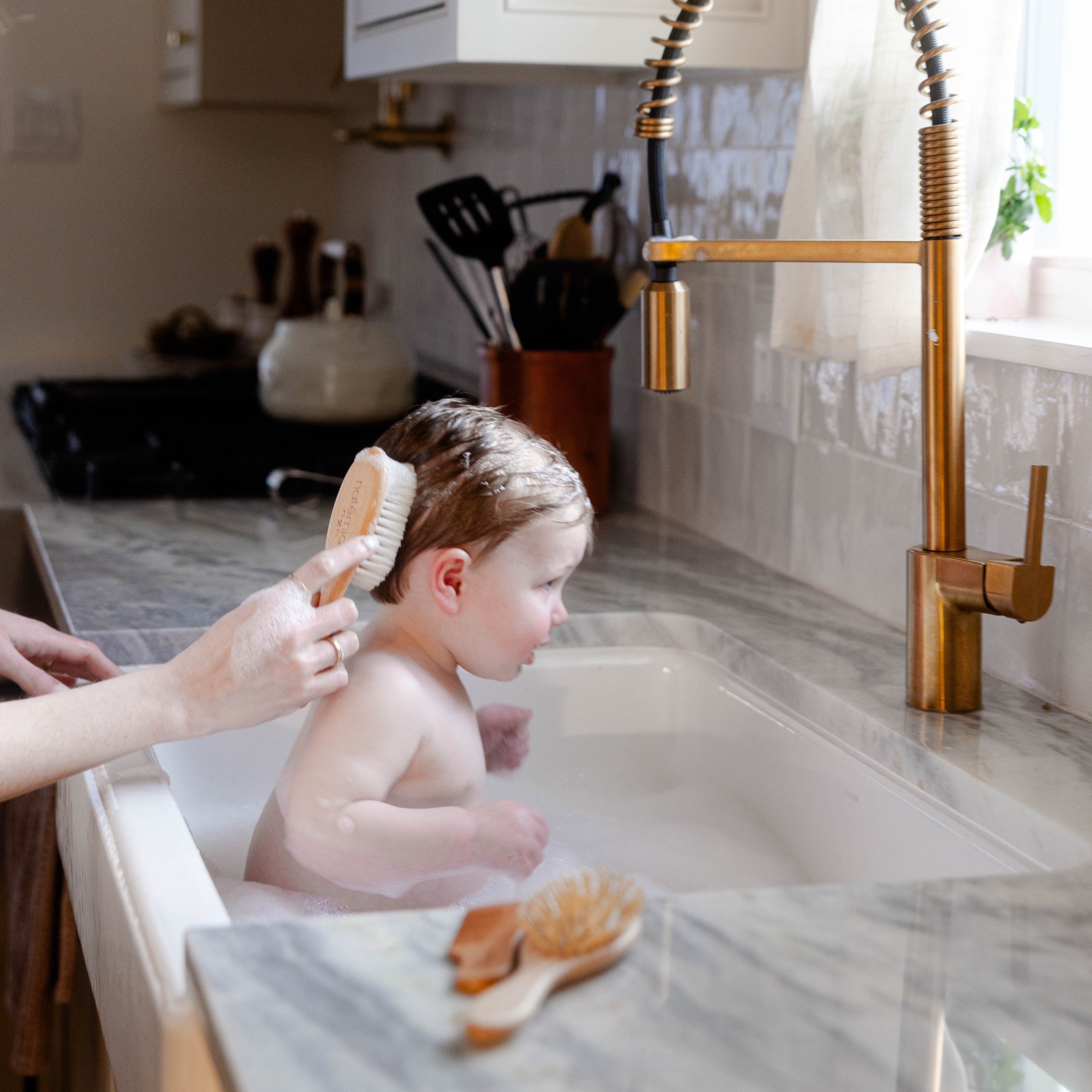 Natural Goat Hair Baby Brush