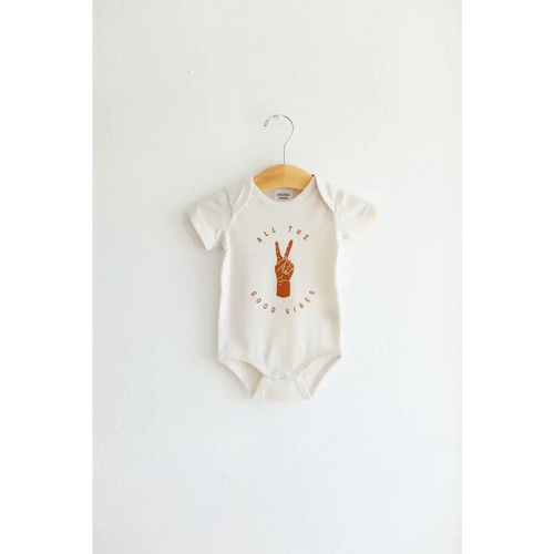 Always Good Vibes Organic Cotton Baby Onesie