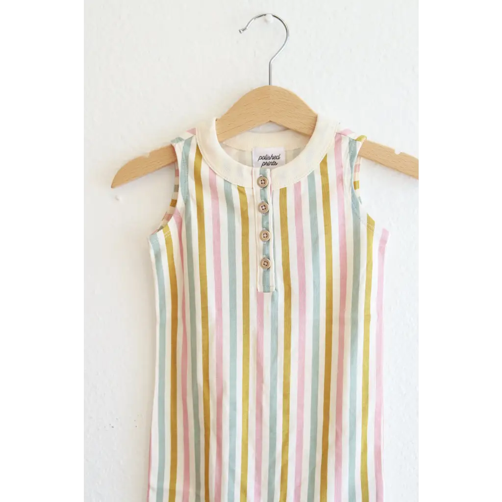 Adorable Super Soft Organic Cotton Henley Romper for Babies